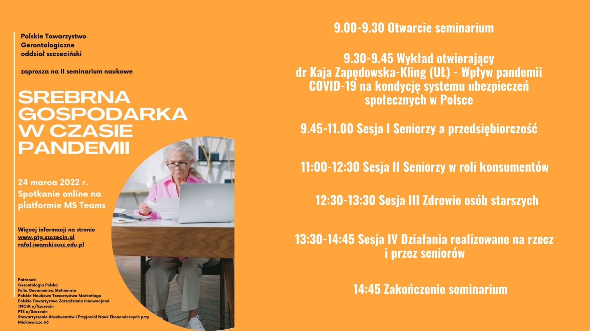 Seminarium – Srebrna gospodarka w czasie pandemii 24.03.2022 godz. 9:00-15:00