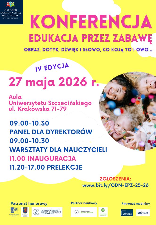 Zaproszenie na konferencję EDUKACJA PRZEZ ZABAWĘ