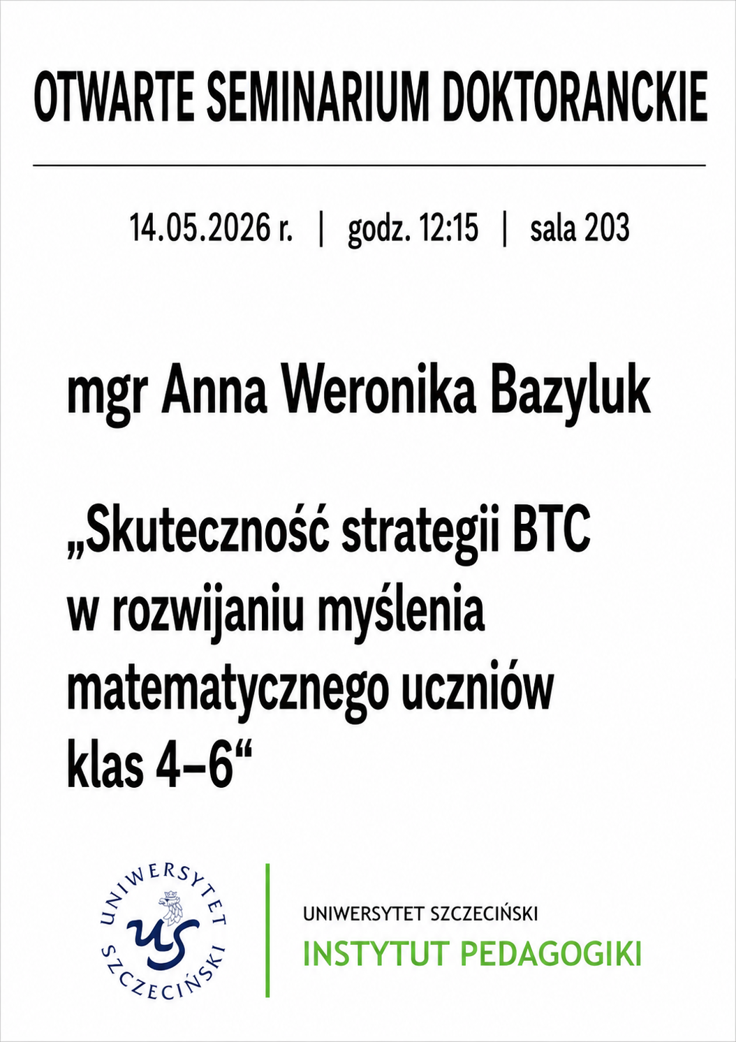Otwarte Seminarium Doktoranckie
