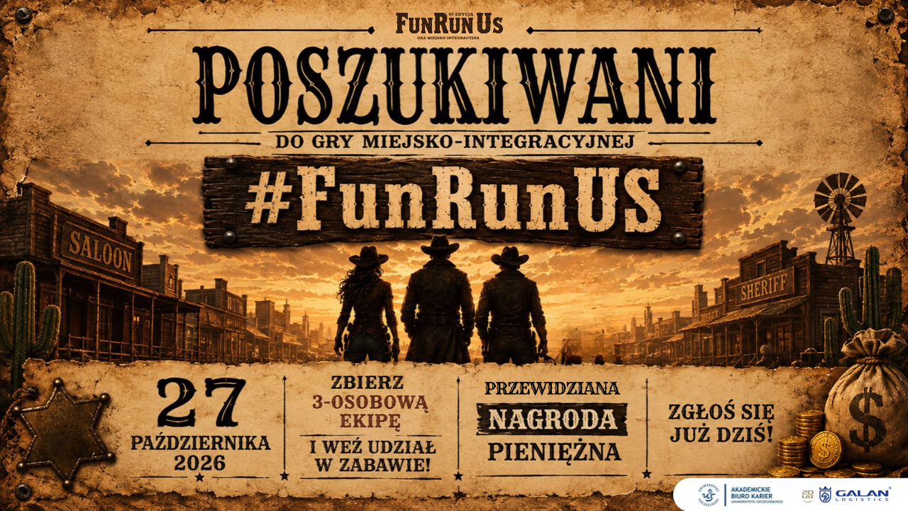 6. edycja gry miejsko-integracyjnej #FunRunUS „Żelazny Szlak – kto poprowadzi kolej przez Szczecin City?”